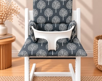 Tripp Trapp Sitzkissen Kissenset für Stokke Hochstuhl -  Grau Baum