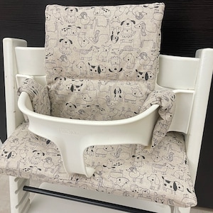 Abwaschbares Tripp Trapp Kissenset für Stokke Hochstuhl - Dogs