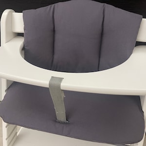 Seat cushion cushion set for Hauck Alpha, Tray, Beta high chair - dark gray