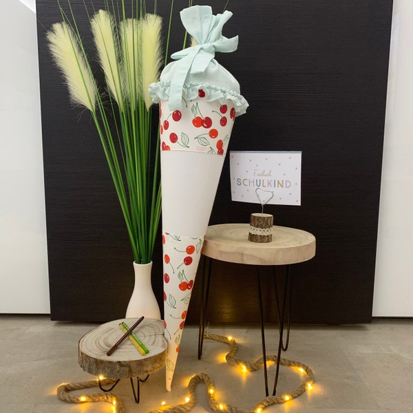 Schultüte Zuckertüte Einschulung Groß 70cm Handmade / Kirsche