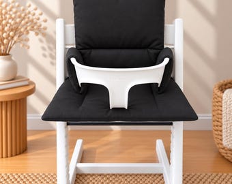 Abwaschbares Tripp Trapp Kissenset für Stokke Hochstuhl - Uni Schwarz