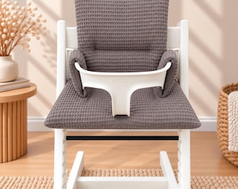 Tripp Trapp Sitzkissen Kissenset für Stokke Hochstuhl - Waffelpiqué Braun
