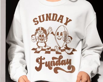 Sunday Funday Sweatshirt, Fall Sweatshirt, Fall Apparel, Fun Football Apparel, Football Season, Fall Clothing, Cozy Fall Sweatshirt,