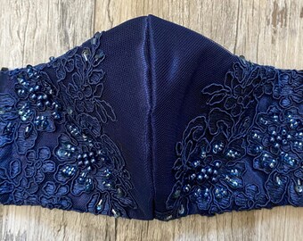 navy lace