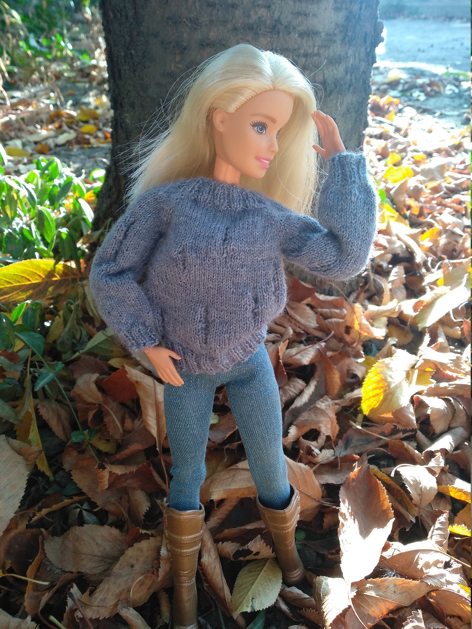 Sweater for Barbie Knitting sweater White and red sweatr Etsy