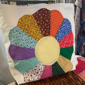 Vintage Quilt Einkaufstasche: Upcycled Patchwork Design, Hergestellt in den USA