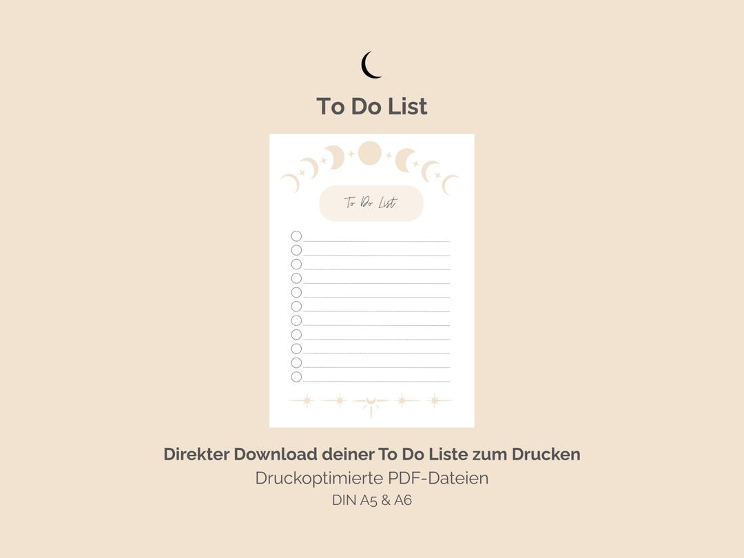 To Do Liste A5 & A6 Zum Ausdrucken | Ausfüllbares PDF | Journaling - Etsy