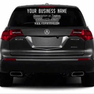 Custom Business Car Decals.