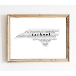 University of North Carolina Tar Heel Print, Hark the Sound, North Carolina Art, UNC, UNC Graduation Gift, UNC Typography, Chapel Hill