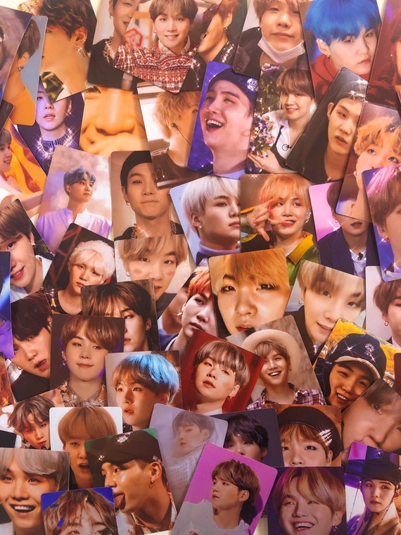 BTS Min Yoongi sparkle edit photo cards Etsy