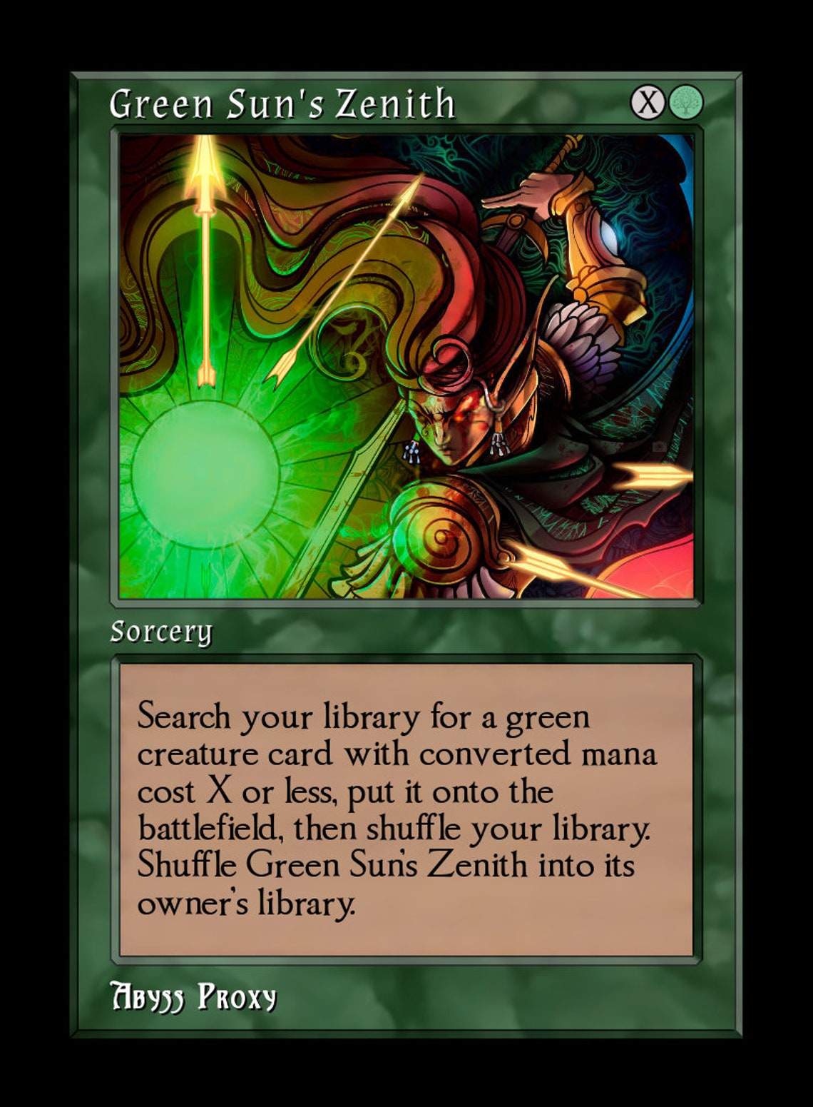 Green Sun's Zenith A Etsy