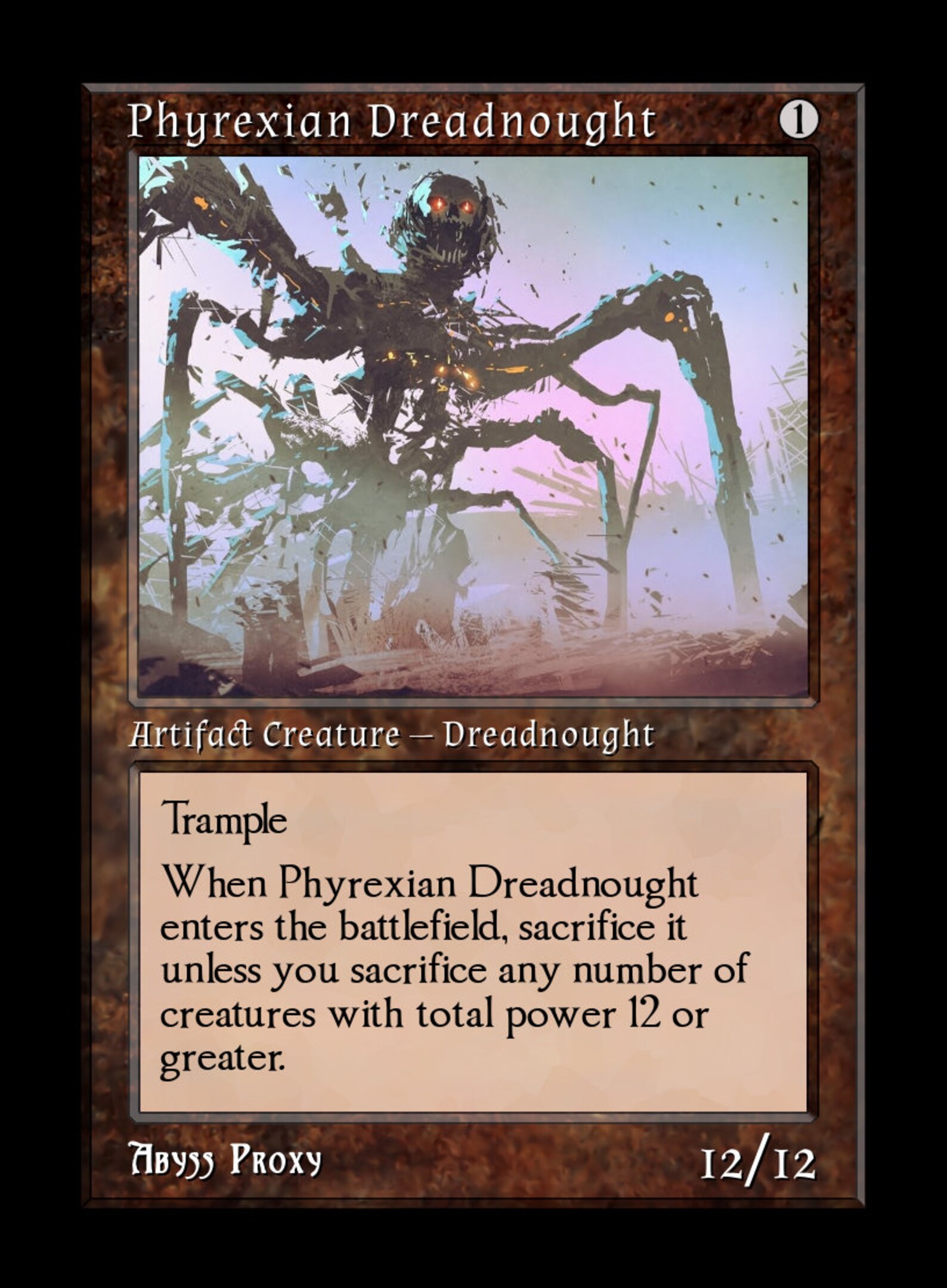 Phyrexian Dreadnought A Etsy