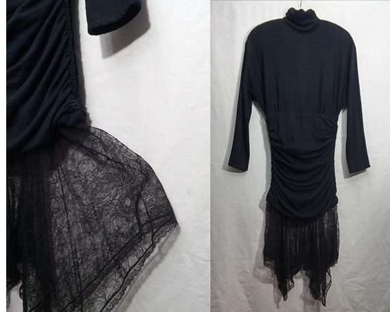 ANGELO TARLAZZI 1980s Vintage Woolen Cocktail Dres