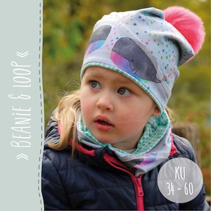 Beanie und Loop - Schnittmuster und Anleitung (inkl. Ebenen und Beamerdatei)