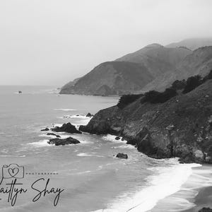 Big Sur Printable, Beach Wall Art, Big Sur Print, Coastal Print, Coastal Wall Art, Beach Print Download, Big Sur Wall Art