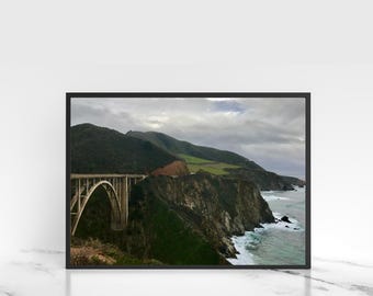 Big Sur Bixby Bridge Ocean Print Digital California