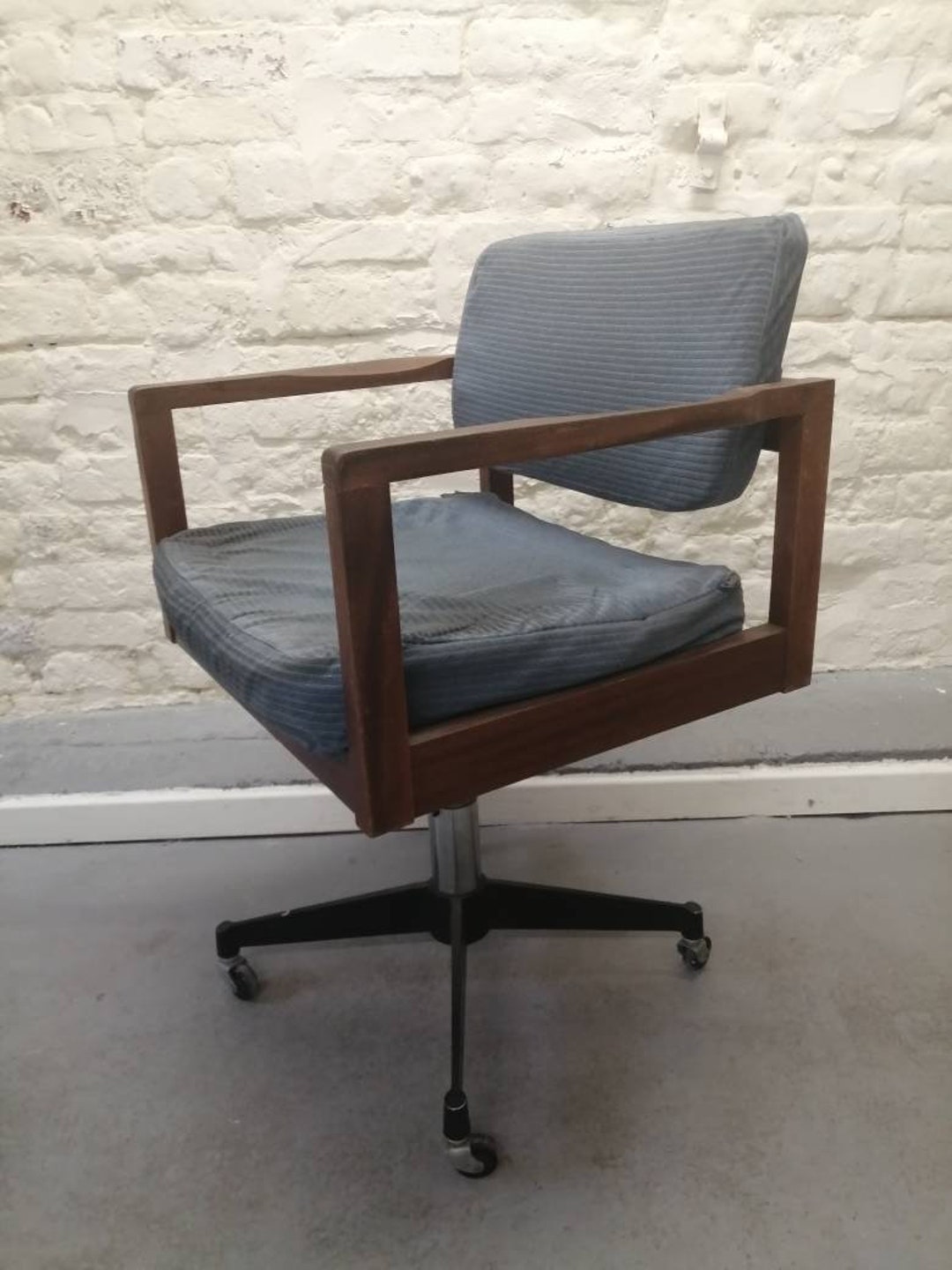 Mid Century Swivel Chair Industrial Office Work Chair - Etsy