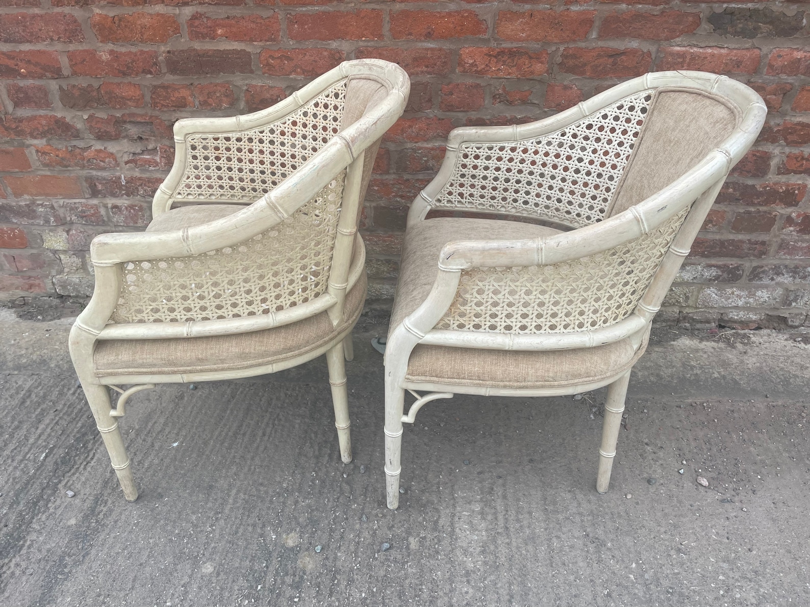 Vintage Chippendale Rattan Tub Chairs X 2 Etsy UK