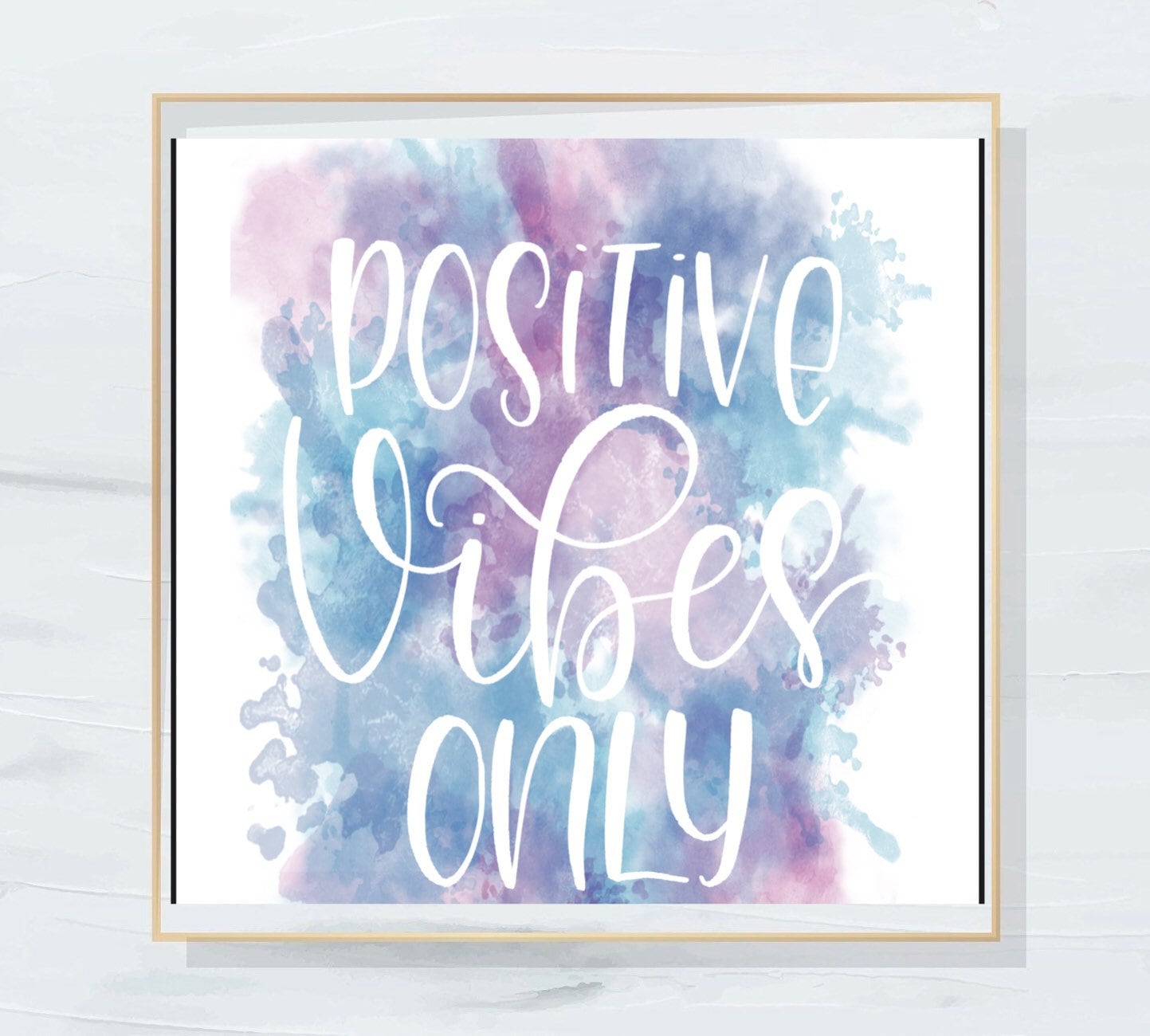 Positive Vibes Only Digital Print/ Wall Art | Etsy