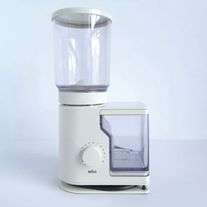 Vintage Braun Aromatic KMM 20 Coffee Grinder (Typ:4 045) Designed by Reinhold Weiss in 1978 Fully Functional and Mint Rare Set in Foam & Box