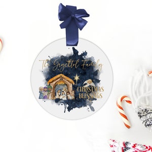 Nativity Christmas Ornament, Nativity Christmas Decoration, Baby Jesus, Mary, Joseph, Wise Men and Shepherd Bauble