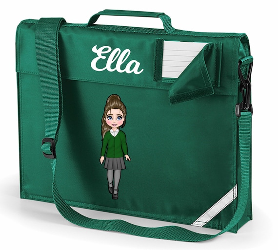 Personalised Girls School Book Bag with Strap | Back to School Supplies | School Girl | School Uniform