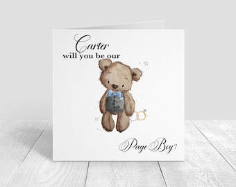 Page Boy Proposal Card, Will you be our page boy card?, Personalised Page Boy Card, Personalised Wedding Card, Groomsmen, Bridal Party.