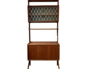 Scandinavian Vintage Teak Freestanding Wall Unit “Ergo” by Blindheim Mobelfabrikk, Norway 1960s