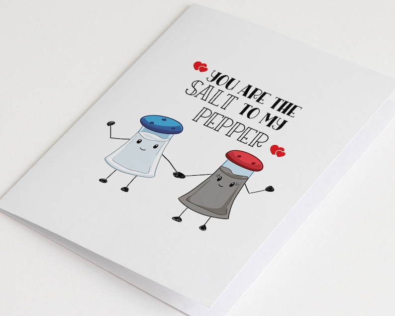 Printable Greeting Card You Are the Salt to My Pepper Etsy