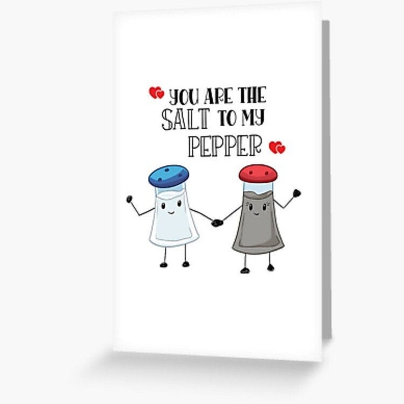 Printable Greeting Card You Are the Salt to My Pepper Etsy