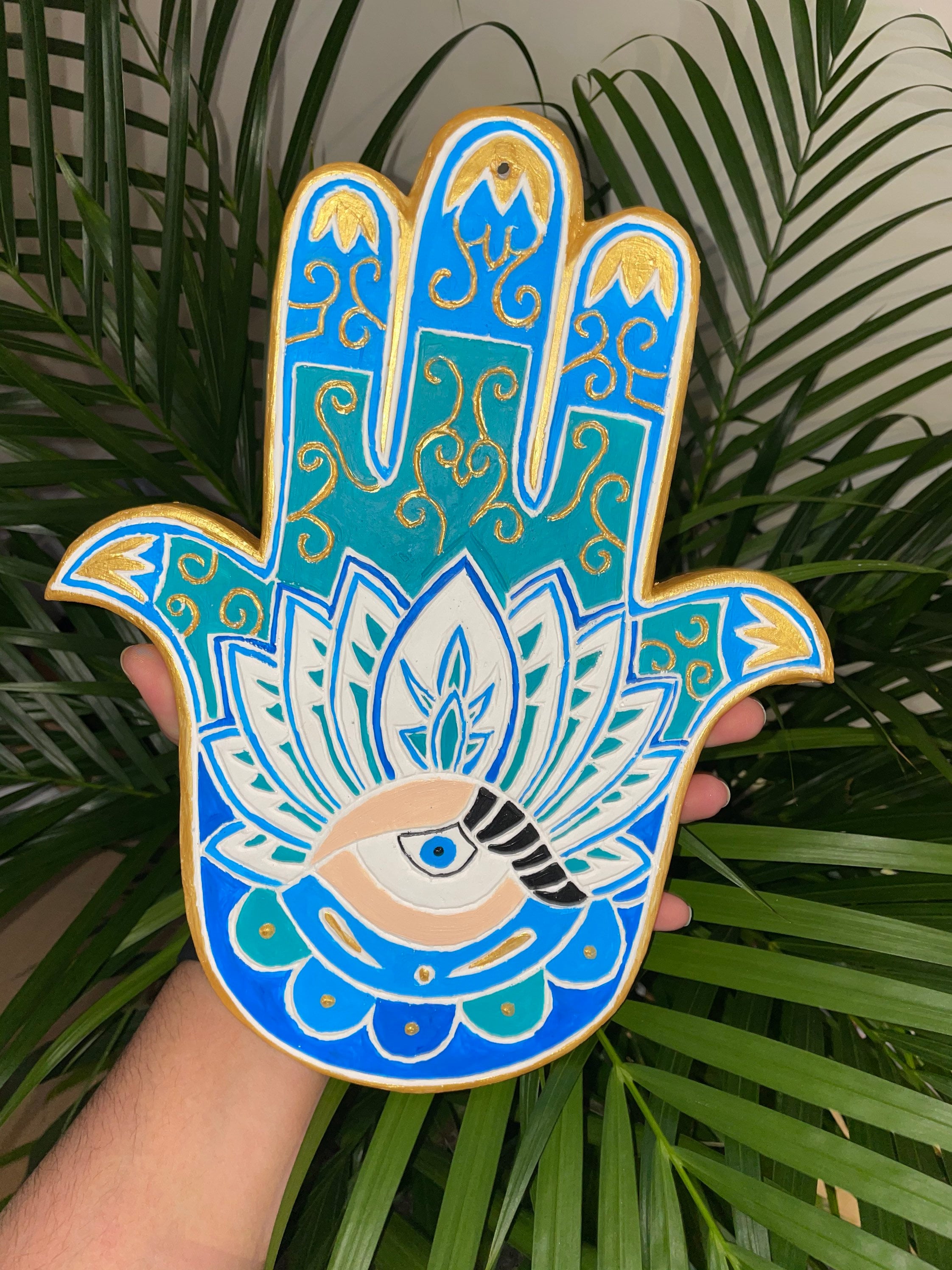 Hamsa Wall Art Hamsa Wall Hanging Wall Decor Hamsa Hand Etsy