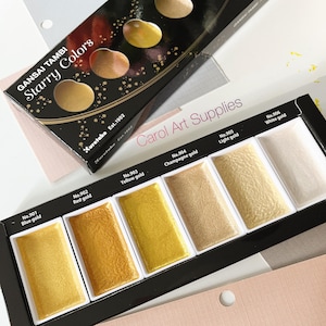 Kuretake Gansai Tambi Pearl Colors / Starry Colors Aquarelset. Kalligrafie, illustraties, belettering Kerstmis Verjaardagscadeaus Kunst