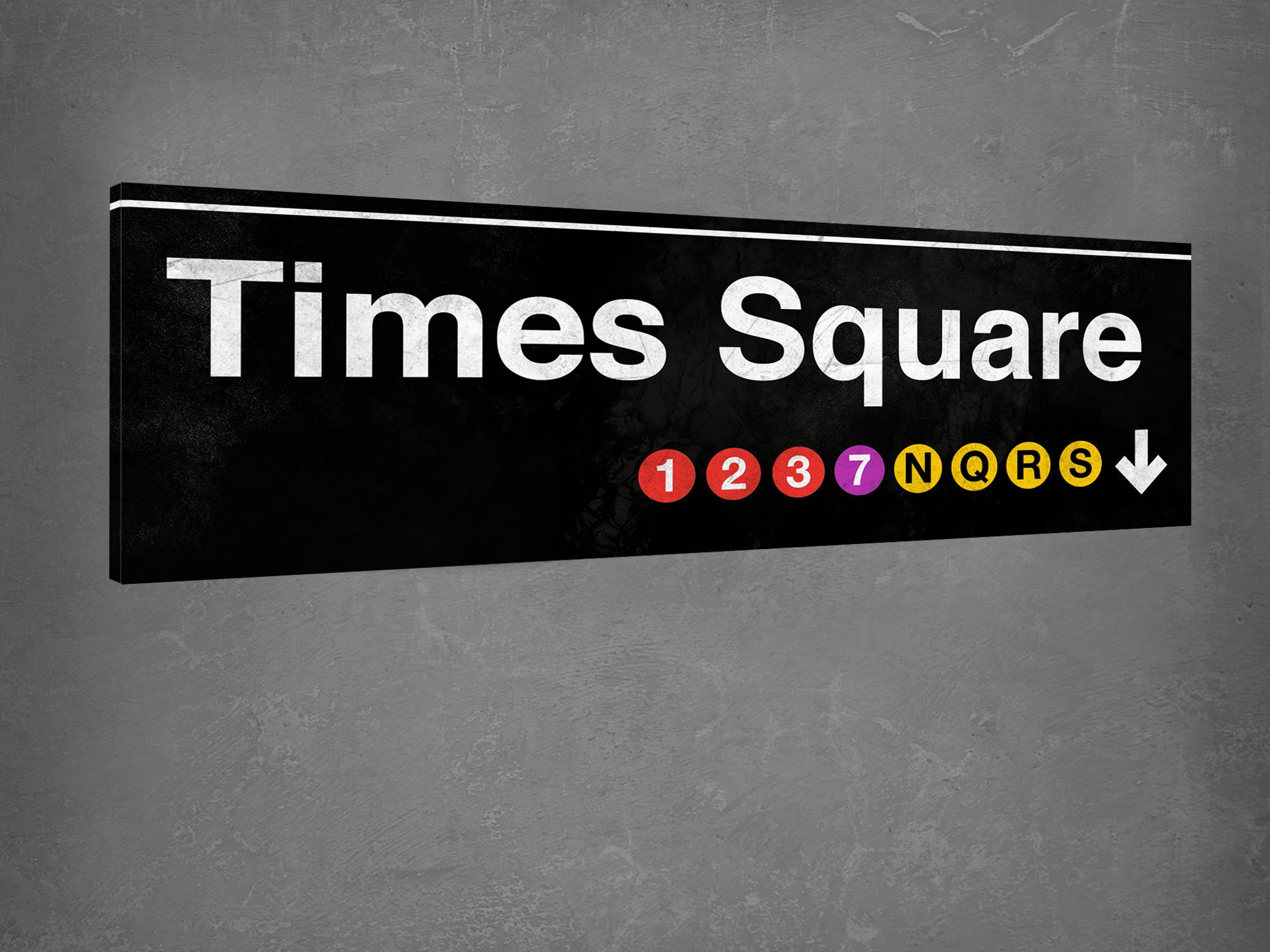 Times Square NYC Subway CANVAS. New York Subway Sign Showing Etsy UK