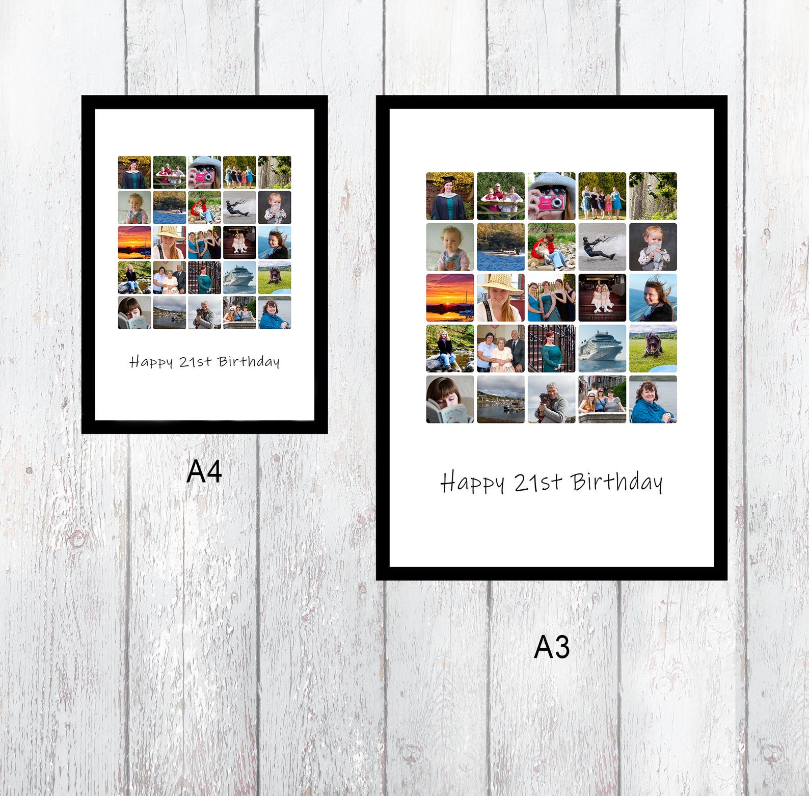 A4 A3 Personalised Collage Print Photo Print Anniversary Etsy UK