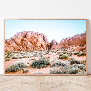 Printable Art | Digital Download | Photography &#39;Red Rocks&#39; Print, Printable Photography, Desert Art, Red Rock Canyon, Desert Landscape