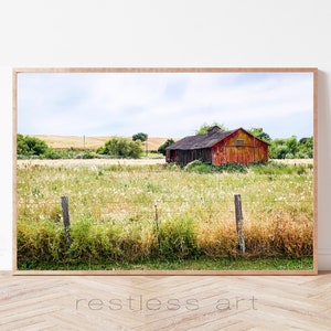 Printable Art | Digital Download | Photography 'Red Barn' Print, Printable Photography, Country Scene, Farm Scene, Red Barn, Farm Art