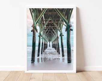 Printable Art | Digital Download | Photography 'Pier Perspective' Print, Printable Photography, Beach Art, Pier Art, Coastal Art