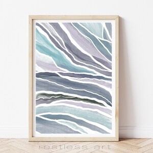 Printable Art | Digital Download | &#39;Borealis&#39; Abstract Art Print, Watercolor Art, Abstract, Colorful Art Print