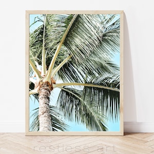 Printable Art | Digital Download | Photography &#39;Kauai Palm&#39; Print, Printable Photography, Palm Tree Art, Beach Art, Tropical Art