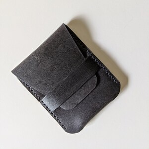 Scoop Kartenportemonnaie aus Schwarzem Crazy Cow Leder