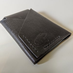 Porta carte Orient in pelle Crazy Cow nera