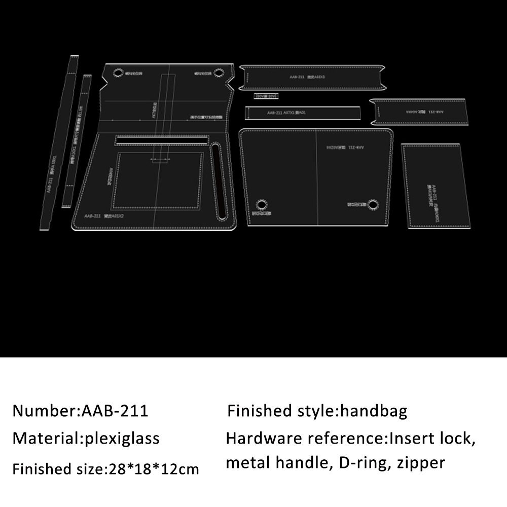 DIY Fashion Hand Bag Acrylic Template Leather Craft Sewing Etsy