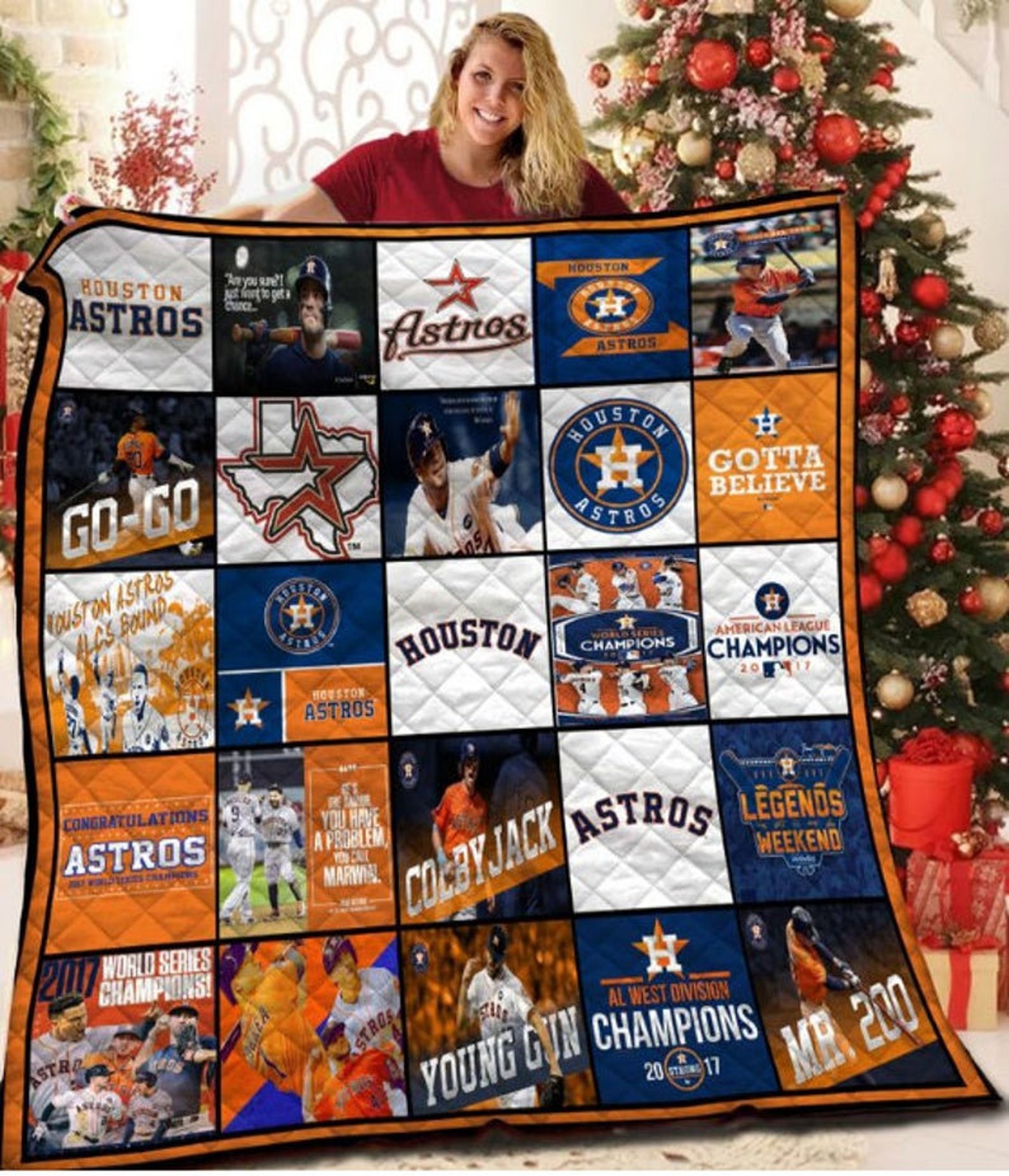 Houston Astros Fleece Blanket Made In US Etsy