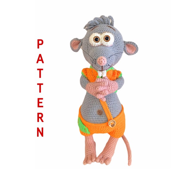 Cute Mouse Toy Crochet Pattern with Photos, Soft and Fluffy Little Mouse, DIY How To Crochet Tutorial