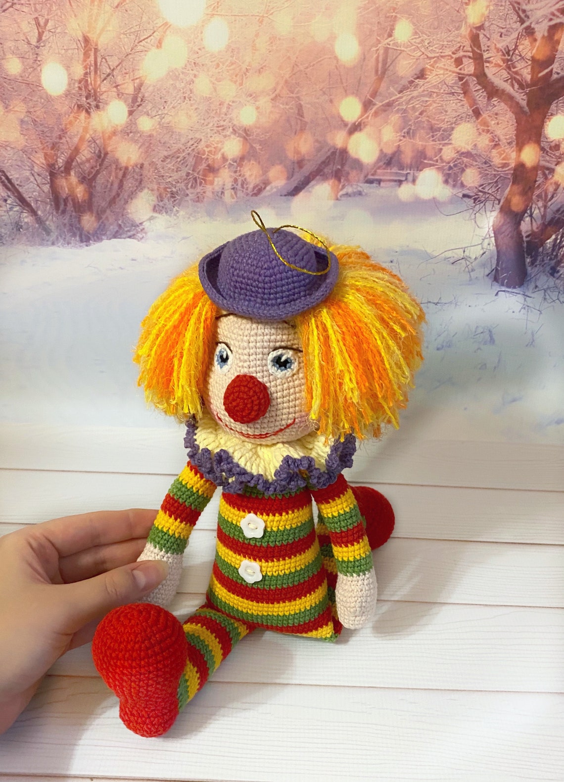 CLOWN crochet pattern Christmas Digital tutorial Handmade Etsy