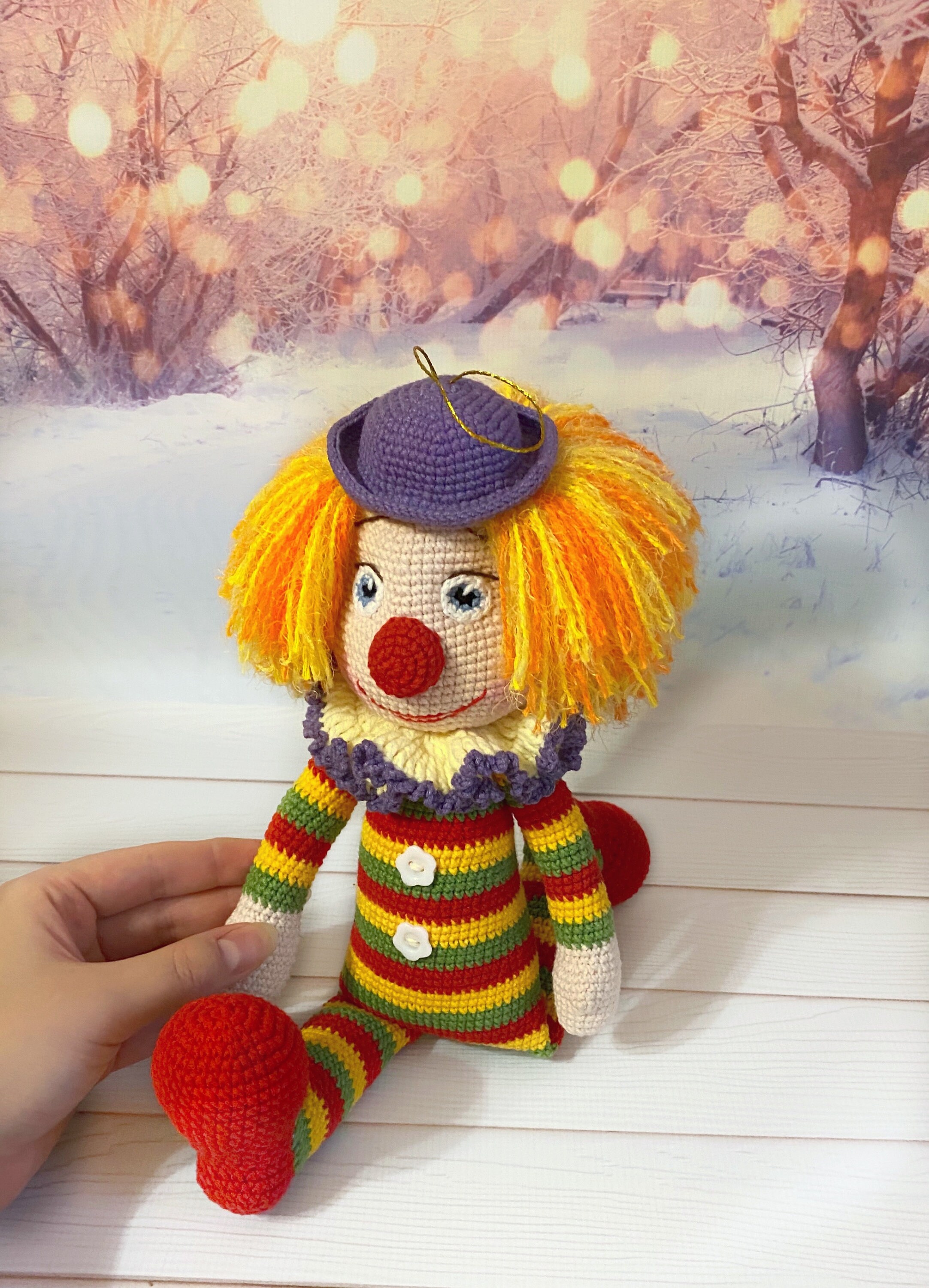 CLOWN crochet pattern Christmas Digital tutorial Handmade Etsy