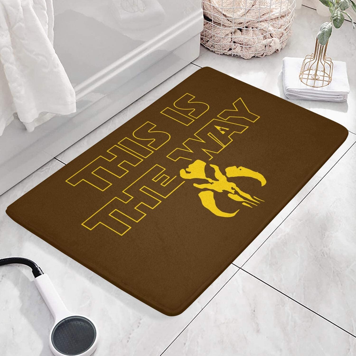 Star Wars El Mandalorian Esta es la forma alfombras antiskid Etsy