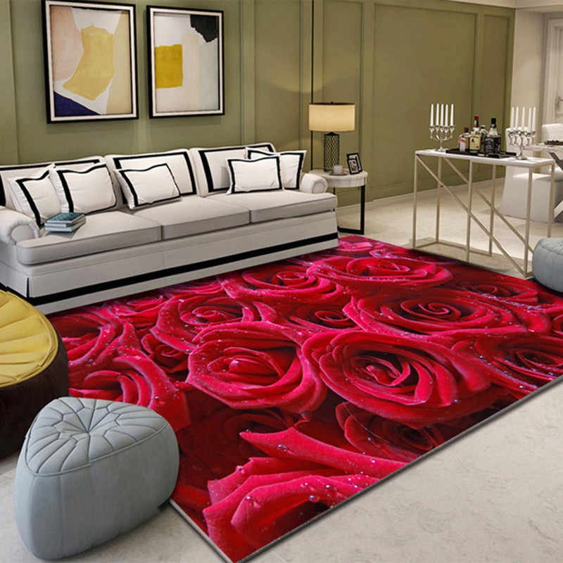Valentine Roses Rugs AntiSkid Area Rug Living Room Bedroom Etsy