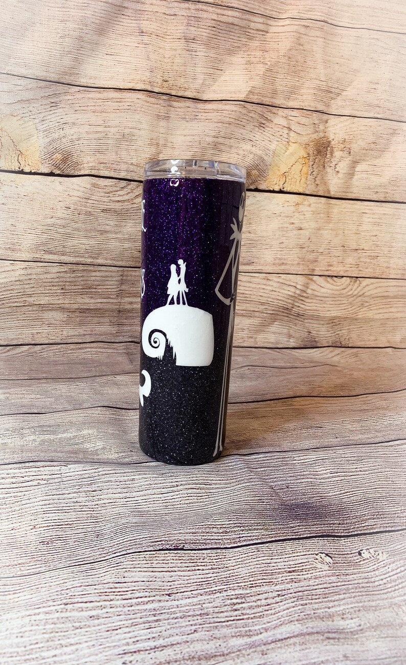 Nightmare Before Christmas Glitter Tumbler Glitter Nightmare  Etsy