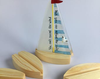 Pine Boat Stands for Art Glass Display (10-Pack)